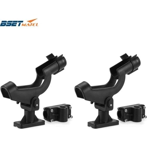 2 pieces BSET MATEL Adjustable Removable 360 degree Fishing Rod Holders Rest Kayak Boat Support Tools Accessories Pole Bracket