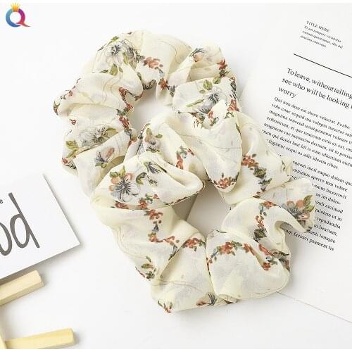 Hot Sales Women Hairband Elastic Hair Band Rubber Headband Chiffon Scrunchie For Women hair accessories QY123047