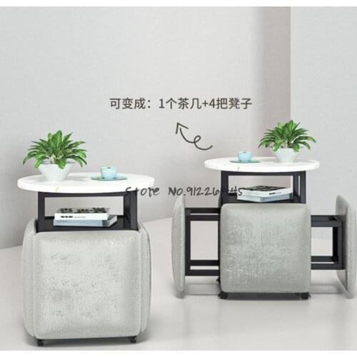 Net red Rubiks cube stool tea table combination with wheels household side corner stools can be stacked and multi-functional