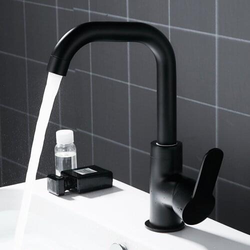 Modern Basin Faucets Black Sink Mixer Taps Bathroom Faucets Taps Single Lever Faucet Black Basin Mixer Kitchen