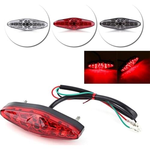 Universal 12V 15 LED Motorcycle Brake Stop Running Tail Light LED Rear Light Motocross Moto ATV Dirt Bike