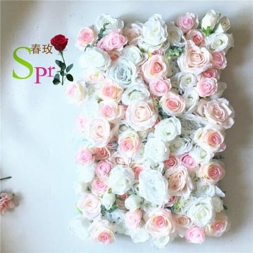 SPR Silk Peony Hydrangea Flower Wall Backdrops For Wedding Romantic Photography Backdrops Silk Flower Panels 40*60cm