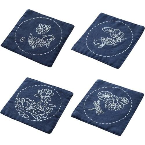 Embroidery diy handmade self-embroidery making tea mat three-dimensional embroidery coaster tea mat mat material bag beginner