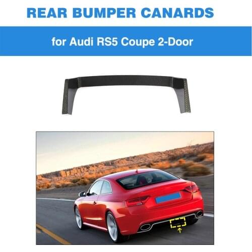 For Audi RS5 Coupe 2 Door 2012 2013 2014 2015 2016 Rear Lip Bumper Protector Decoration Carbon Fiber Rear Diffuser Spoiler