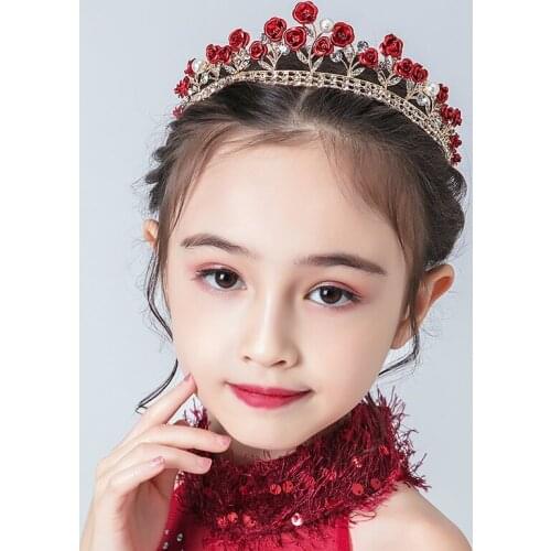 Fashion Bridal Princess Women Crown Wedding Tiaras Hair Jewelry Rhinestone Children Headband Girls Tiara Hair Accessories