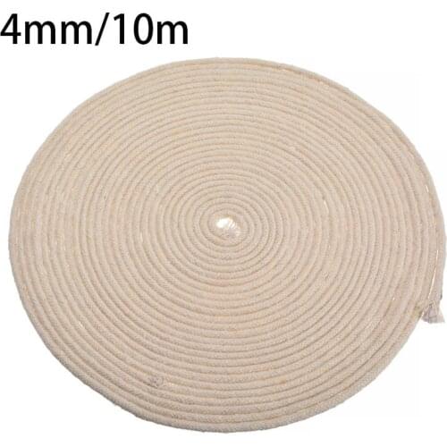 10M Lamp Braided Cotton Core Candle Making for Oil Alcohol Buddha Lamps 4mm Diameter Candles Supplies