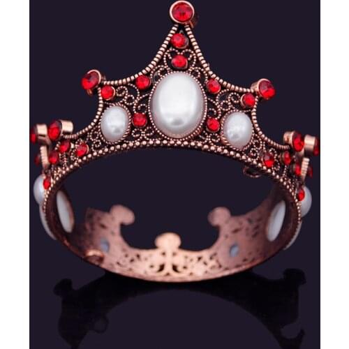 2021 Wedding Tiaras Pearls Little Crown Birthday Cake baking decorative Head Jewelry childrens Small Diadem Hair Accessories