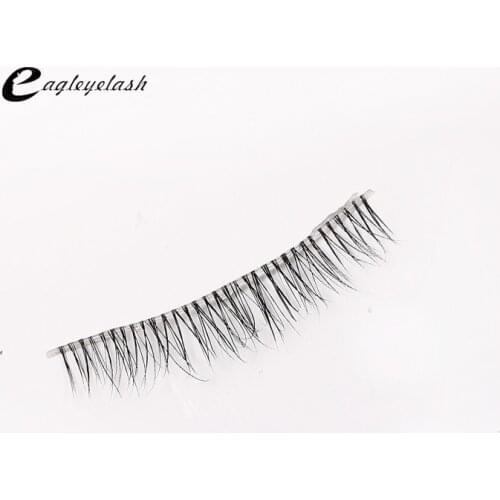 Top sale 3D Mink Lashes Natural short Full Strip Lashes Transparent terrier Short Mink Lashes Style False Eyelashes NL-8