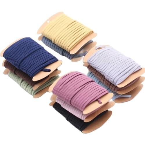 5 yards / roll high elastic colorful flat elastic band rubber band elastic line hair accessories elastic band DIY sewing accesso