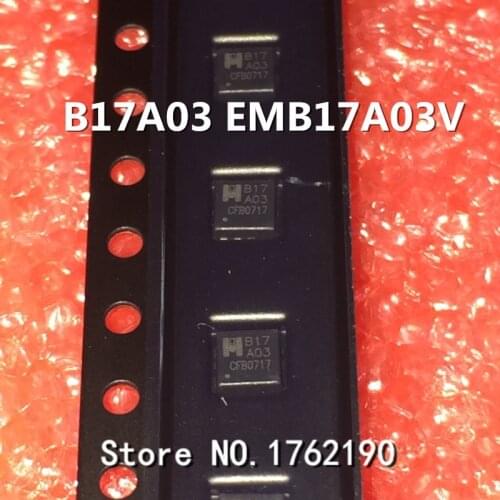 50PCS/LOT EMB17A03V B17A03 B17 A03 QFN8 Notebook MOS tube penhold