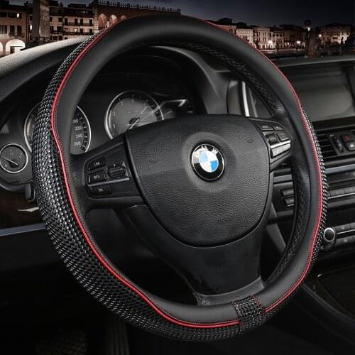 DERMAY Car steering wheel cover Non-slip Red Soft Auto Steering-wheel 38cm wheel covers Interior Accessories