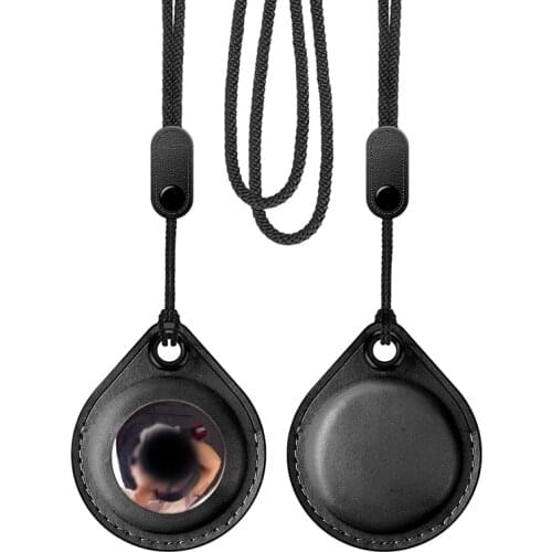 For Apple AirTag Case 100% Genuine Leather AirTags Accessories Keychain Air Tag Leather Key Ring Leather Key Chain Anti-Lost Dog