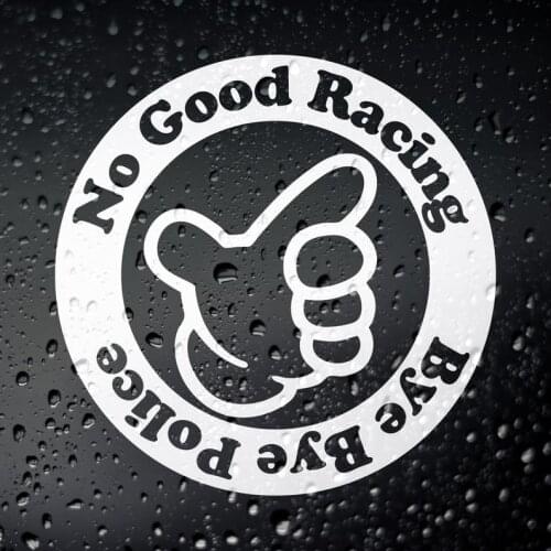 Black/Sliver No Good Racing Car Sticker Car Window Vinyl Decals Sticker Creative Car Body laptop Decorative Decal S507