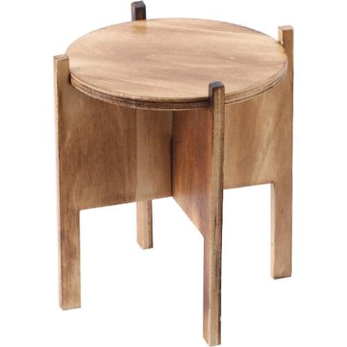 Succulent Flower Pot Stand Creativity Simplicity 16x20 Cm Indoor Durable Wood Home Decoration Balcony Shelf