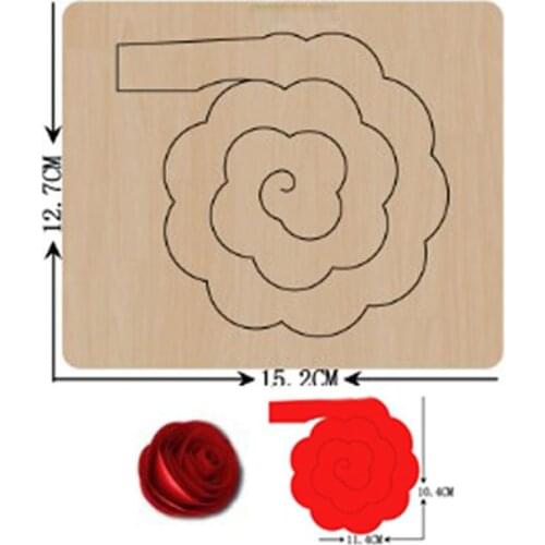 Diy swirl Rose flower Cutting Wood Dies 2021 New Floral Craft Wooden Die Suitable for Common Dies Cutting Machines