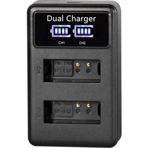 For CANON Battery USB dual charger LP-E6 LP-E6N LP-E8 LP-E10 LP-E12 USB BATTERY CHARGER