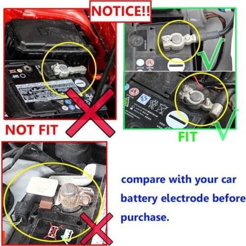 For Volkswagen VW Vento Polo Hatch Sedan Notch Skoda Fabia Rapid Car Battery Anode Negative Electrode Protector Cover Covers Cap