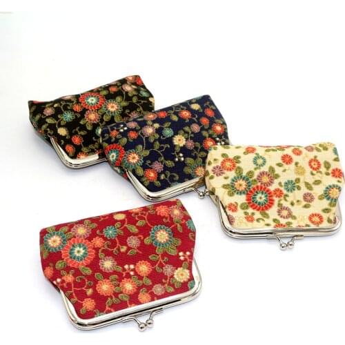 Womens Retro Print Coin Purse Money Bag Change Card Holders Small Wallet Clutch Purse Cartera Lady Key Bag Purse