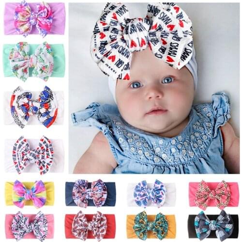European 2021 New Fashion Baby Nylon Hairband Infant Headband Baby Hair Band Turban Baby Hair Accessories