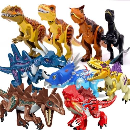Big Size Assembled Building Blocks Toy Dinosaur World Triceratops Tyrannosaurus Children Animal Model Bricks Toys for Boys Gifts