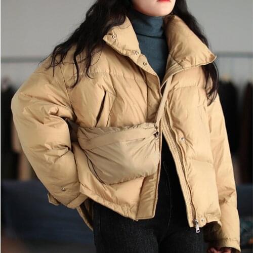 SEDUTMO Winter Thick Duck Down Coat Women Oversize Short Warm Jacket With Bag Autumn Casual Pocket Parkas ED1328