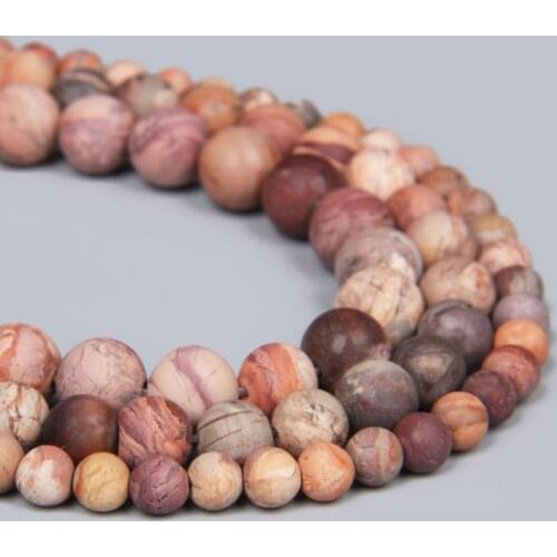 Frosted Matte Natural Mexican Crazy Agates Bead Round 4 6 8 10 12 MM Stone Beads For Jewelry Making Bracelet Necklace Earring