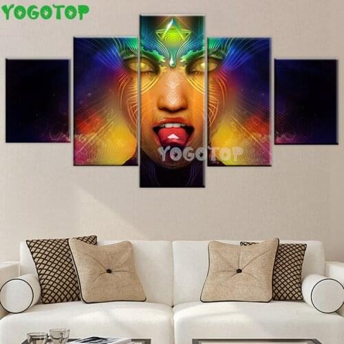 Color Woman Character 5 Pieces diy diamond painting rhinestone full drill Mosaic diamond embroidery Home decor ML1535