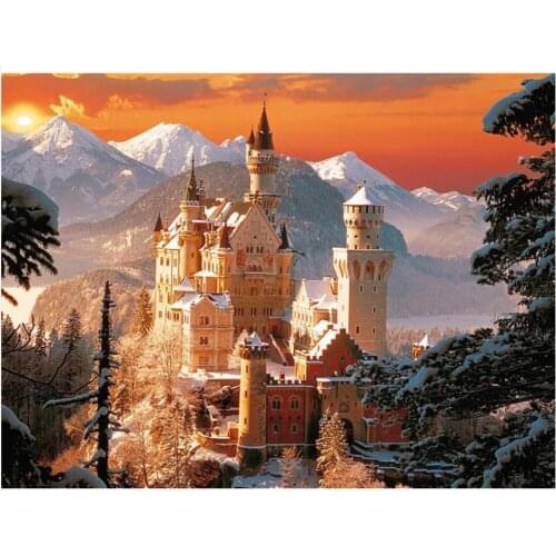 5d Mountain Diamond Painting Kits Castle Diamond Dotz Mosaic Embroidery Picture Crystal Rhinestone Sticker Decal Wall Art Craft