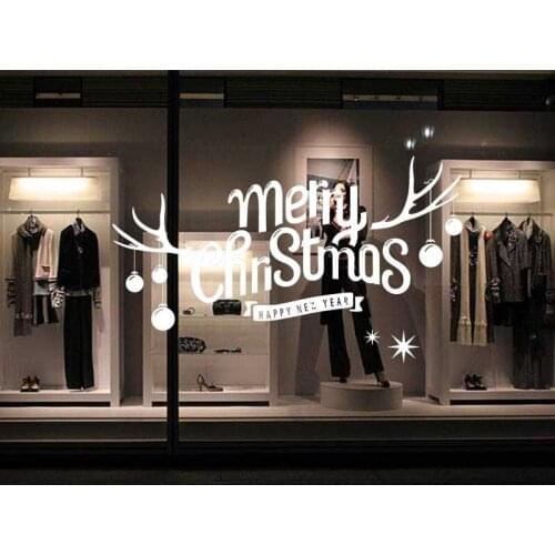 Merry Christmas Wall Sticker 2019 New Year Household Room Wall Sticker Mural Decor Decal Removable Home Decor