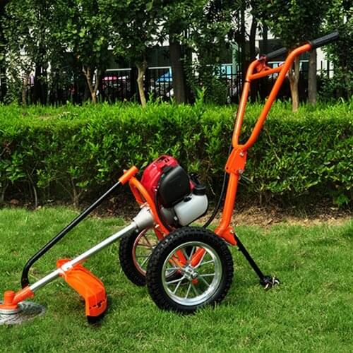 New Hand Push Gasoline Lawn Mower Air-cooled Two-Stroke Engine Power: 1.25kw / 7000 / min Displacement: 43cc 13KG