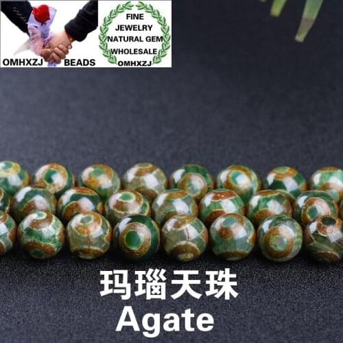 OMHXZJ Wholesale ZB98 6 8 10 12 14 16mm DIY Bracelet Necklace Jewelry Making Accessories Natural Stone Fine Agate Round Beads