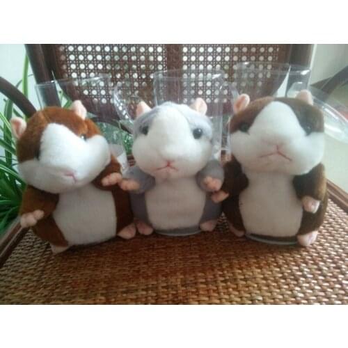 Promotion 15cm Lovely Talking Hamster Speak Talk Sound Record Repeat Stuffed Plush Animal Kawaii Hamster Toys For Child Gifts