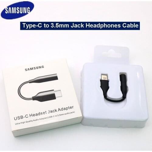 Samsung original Type C 3.5 Jack Earphone Cable USB C to 3.5mm AUX headset Adapter For SAMSUNG Galaxy S20 + NOTE 9 10 + pro A90