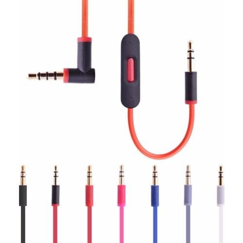 Replacement Headphone Cables with Mic Volume Control Stereo Audio Cords for Beats SOLO 2.0 Headphones