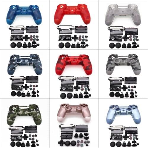 Replacement Full Shell and Buttons For DualShock 4 PS4 Pro Slim JDS 040 Controller Housing Cover Case