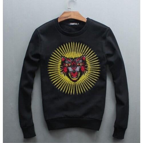 Diamonds Hot drill man hoodies Men Clothing long Sleeve O Neck Sweatshirt witer High Quality Men Tops