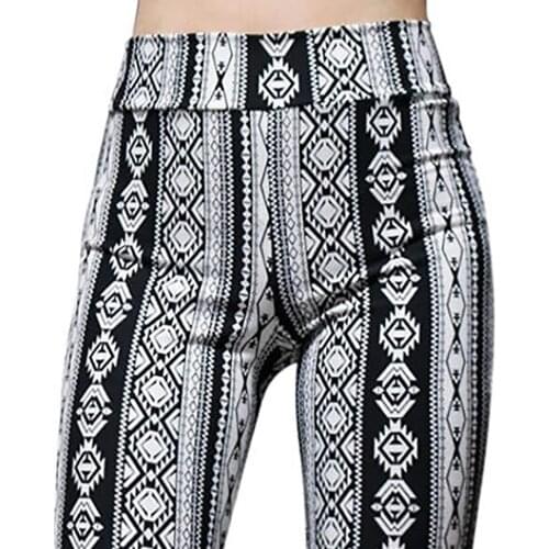 2021 Women Spring And Summer Bell-bottom Pant Fashion Tight-fitting Hip Retro Print Big Bell-bottom Pant Daily High Quality Pant