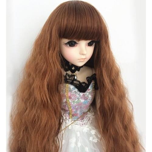 1/3 1/4 1/6 1/8 Bjd SD Doll Accessories bjd doll wig 30cm 45cm 60cm SD doll wig high temperature fiber long curly doll hair