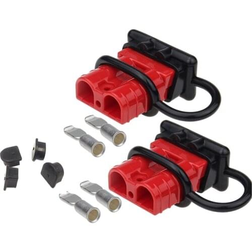 2Pcs 6-10 Gauge Battery Quick Connector/Disconnect 50A 12-36V Battery Jumper Cable Plug Connector Kit Battery Quick Plug