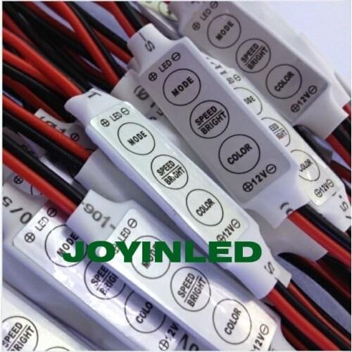 2pcs/Lot 12V Ultra Slim Mini Portable Single Colour LED StripTape Controller Dimmer for 5050 3528 5630 Led Strip Free Shipping