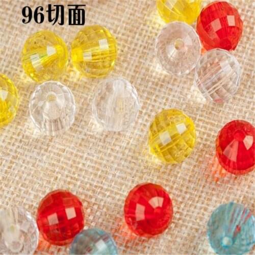 96 facets Acrylic Beads curtain beads with hole jewelry Necklace bracelet DIY accessories AF46
