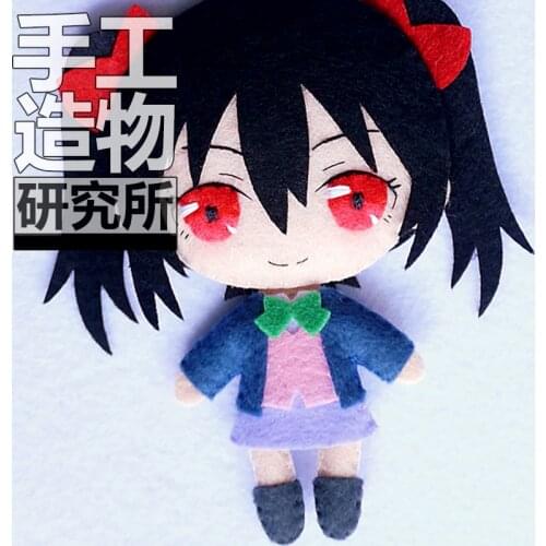Anime Love Live Nico Yazawa 12cm Soft Stuffed Toys DIY Handmade Pendant Keychain Doll Creative Gift