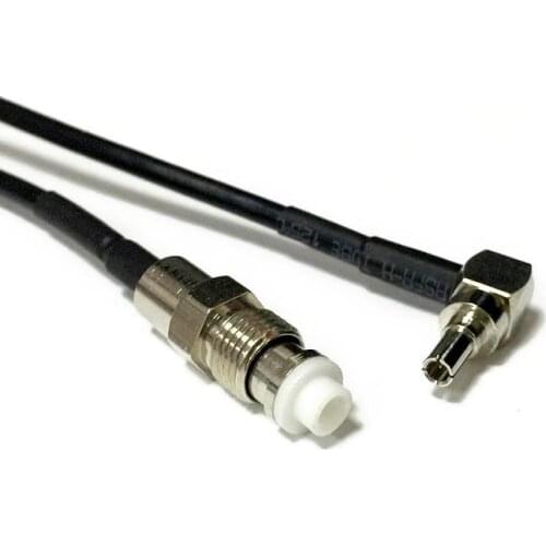 Antenna Modem Extension Cable FME Female Jack to CRC9 Right Angle Connector RG174 pigtail Adapter 20CM