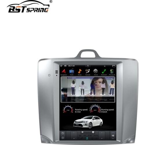 Bosstar 10.4 Inch Android Vertical Screen Car Audio gps Radio player for ford Focus 2005 auto and manual A/C