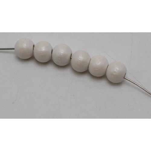 200pcs Pearlized white Luster Wood Beads 8mm Color for Choice Jewelry Craft DIY
