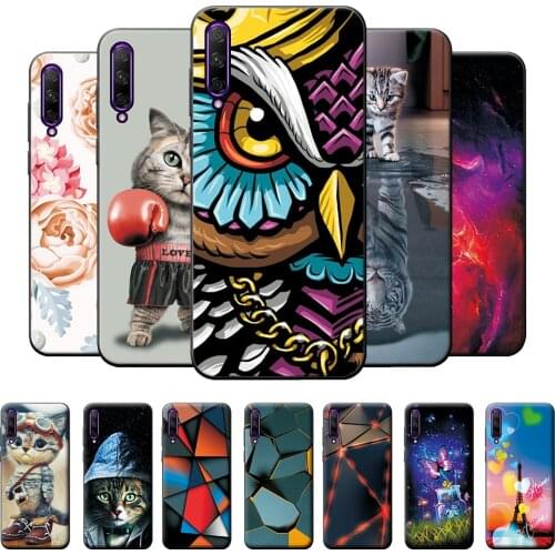 6.59" Case For Huawei Y9S Silicone Soft TPU Phone Cover For Huawei P Smart Pro 2019 Iron Tower Cover Protective Case Bumper