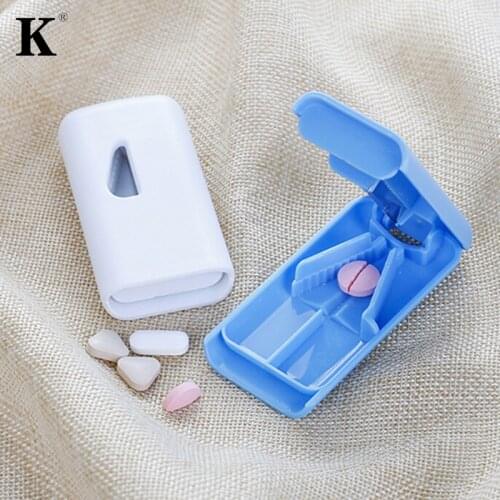2020 Newly Case Folding Vitamin Medicine Drug 3 colors Pill Box Case Organizer Tablet Container Cutting Drugs