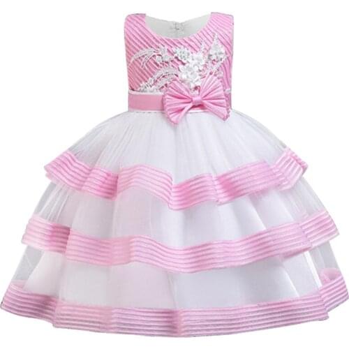 Chidlren Dresses For Girls Wedding Party Tutu Princess Dress Girls Sleeveless Lace Birthday Dress For Kids Clothing 3 4 10 Year