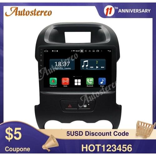 For Ford Ranger Android 10.0 Multimedia Radio Car GPS Navigation DVD Player Auto Stereo Head Unit Carplay 128GB 4k DSP