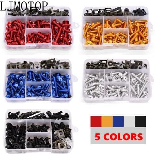 For Yamaha XP 530 500 TX125 Adventure YZ 85 80 125 250F 175pcs Motorcycle Fairing Body Bolts Kit Fastener Clips Screw Nuts M6